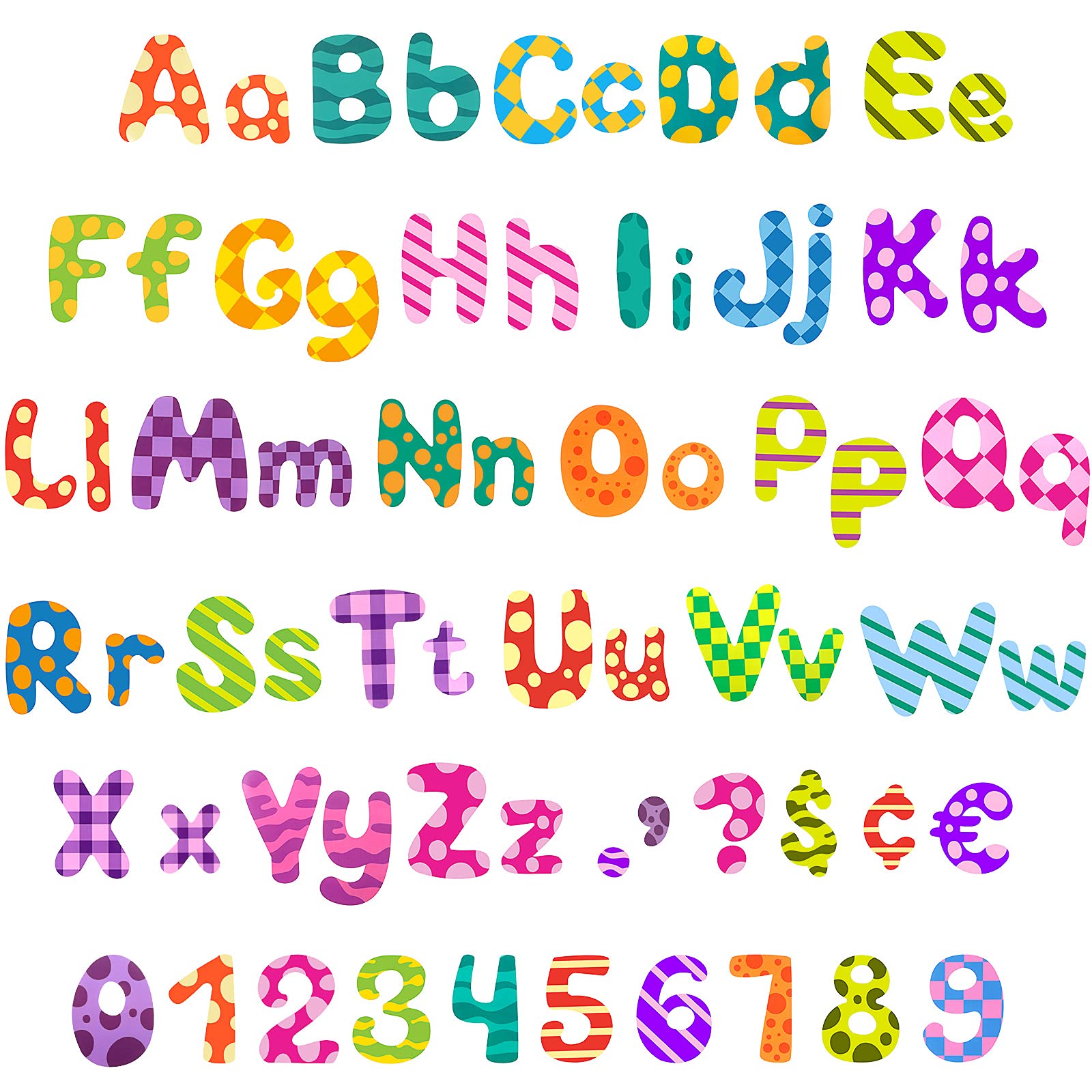 Photo 1 of Tenare 134 Pcs Colorful Bulletin Board Letters 5 Inch Letter Cutouts Spring Bulletin Board Decoration Alphabet Numbers Punctuation Combo for Classroom Chalkboard(Colorful Animal Print)