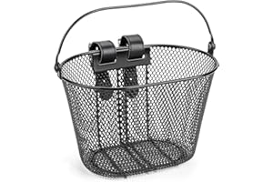 CXWXC Kids Bike Basket - Front Bicycle Bike Basket for Boys and Girls - Bike Baskets with Adjustable PU Straps, Suitable for 