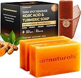 Artnaturals Kojic Acid Soap & African Net Sponge 2x142g Turmeric Dark Spots view 1
