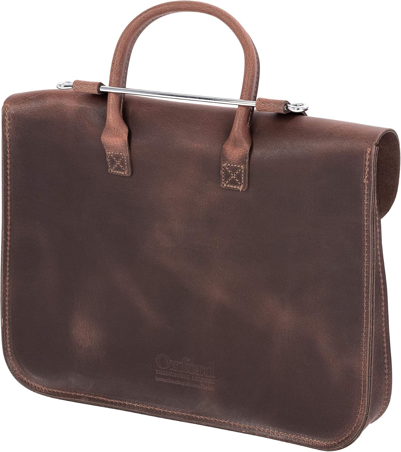Oxford Traditional Leather MC2-WAL Sheet Music Carry Case, Antique Walnut - Image 3