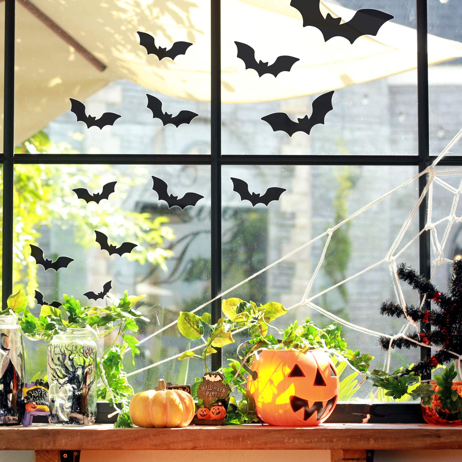 Bat window sticker pack (Option 1) - 2 sheets | Halloween window stickers | Perfect for decorating your home this Autumn for Halloween