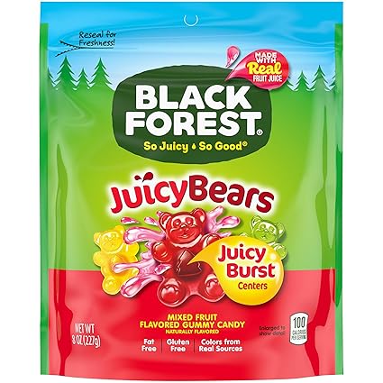Amazon Com Black Forest Juicy Bears Stand Up Bag 8 Oz Grocery Gourmet Food