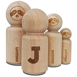 Fun Bold Font Letters and Numbers Rubber Stamp for