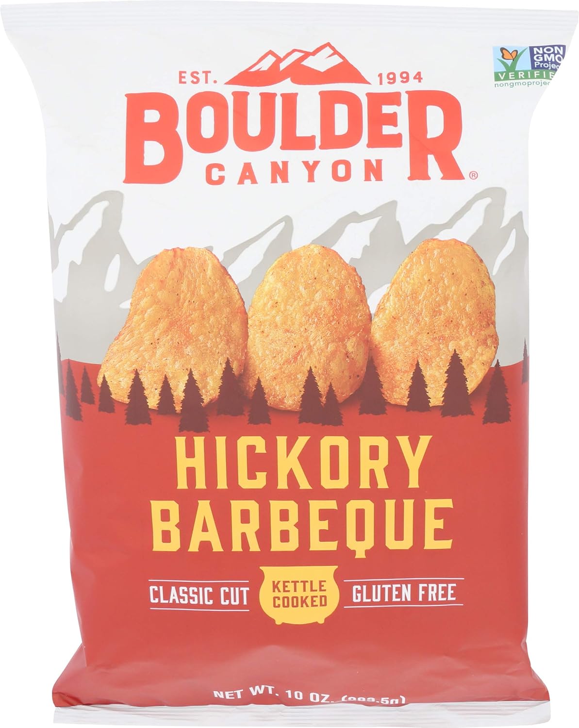 Boulder Canyon, Chips Potato Kettle Cooked Hickory Barbeque