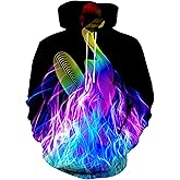 Yasswete Unisex Men's and Women's Novelty Hoodies 3D Fashion Digital Print Pullover Hooded Sweatshirts with Pockets