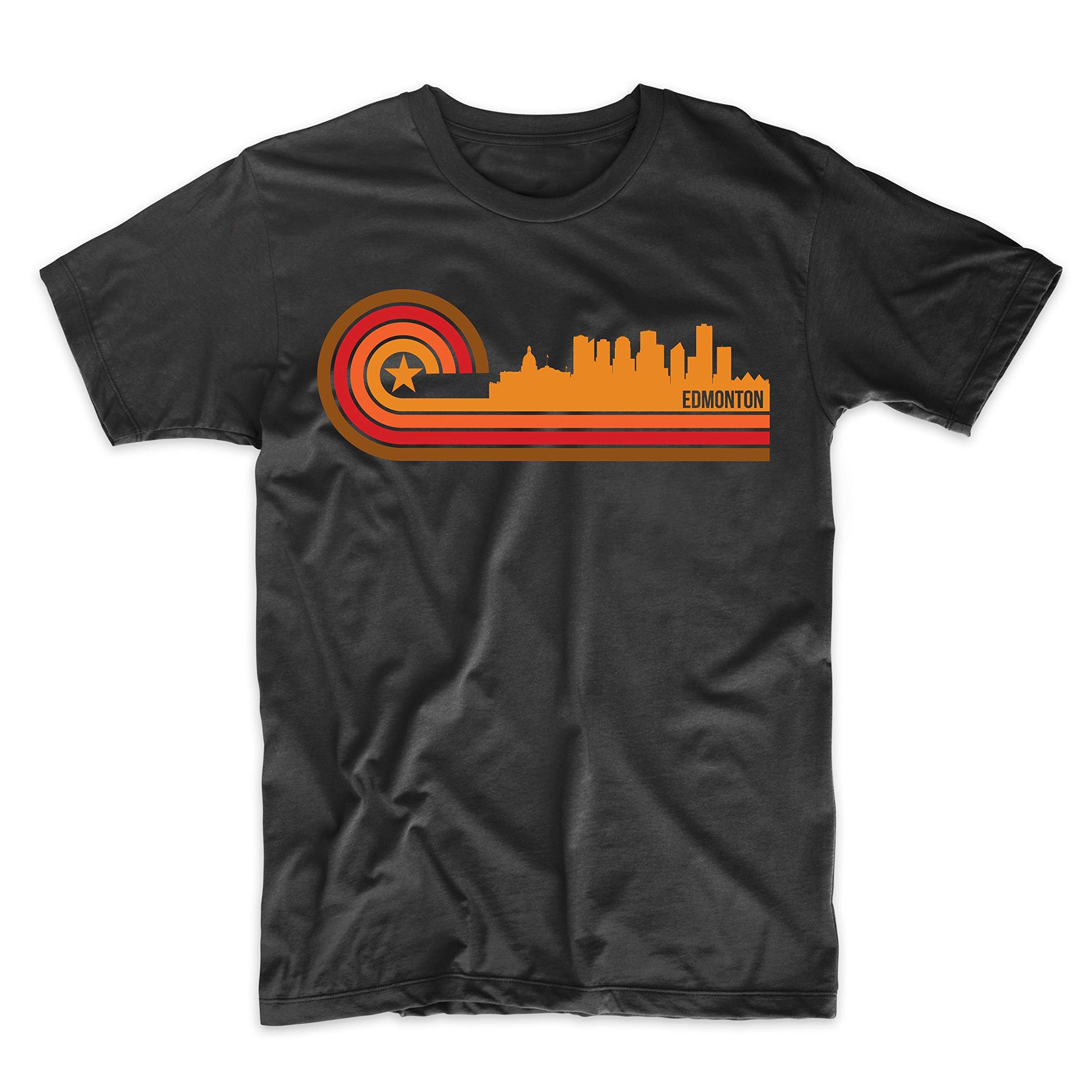 Really Awesome Shirts Retro Style Edmonton Alberta Canada Skyline T