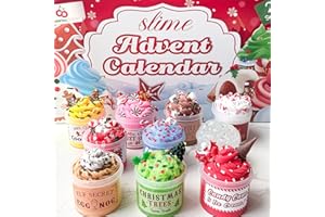 ORIENTAL CHERRY Advent Calendar 2025-24 Days of Slime and Charms Kit - Christmas Countdown Calendars Gifts for Girls Boys Kids Teens Toddlers
