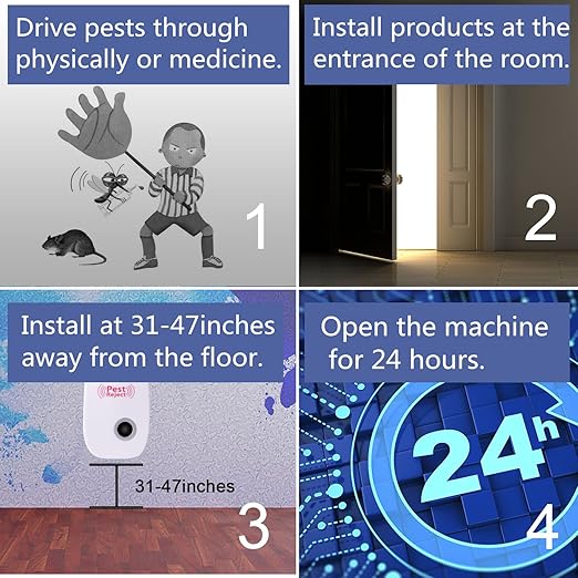 Ultrasónica repelente de plagas, attuosun 6 unidades electrónica ...