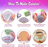 Jovicos Diamond Painting Coaster Kit for Kids 8 Pc 5D Mandala Craft Set view 4