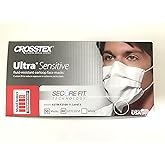 Crosstex Ultra Sensitive FogFree Face Masks w/SecureFit Tech White Box of 40