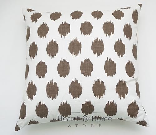Amazon Com Brown Polka Dot Throw Pillow Covers Jojo Ikat Pillow