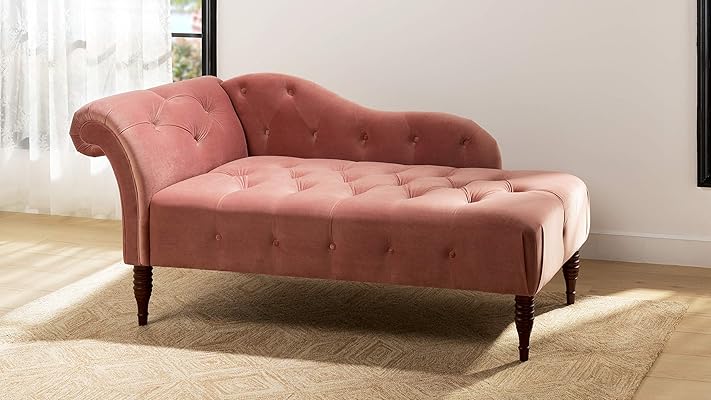 Jennifer Taylor Home Samuel Chaise Lounge, Ash Rose
