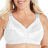 Playtex Women's Wireless Bra, 18 Hour Plus-Size Bras Available, Full Coverage, Smoothing, 4693, Single or 2-Pack