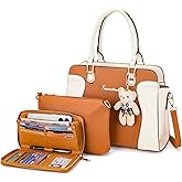 Soperwillton Purses for Women Crossbody Shoulder Handbags Top Handle Satchel Tote Bag Wallet Set 3pcs | Wallet, Set, 3pcs