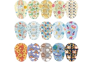 90PCS Adhesive Eye Patches for Adults Various Styles Cute Design Disposable Eye Patch Fabric Adhesive Bandages for Adults Hel