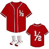 Yuji Itadori Baby Boy 1/2 Birthday Baseball Shirts 6 Months Birthday T Shirt Photoshoot Outfit Tees