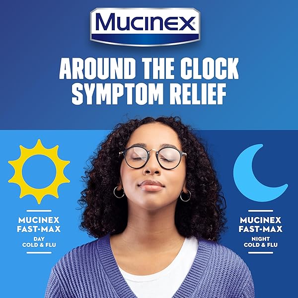 MUCINEX FAST-MAX LIQUID GELS FOR DAY/NIGHT COLD AND FLU, 24 COUNT