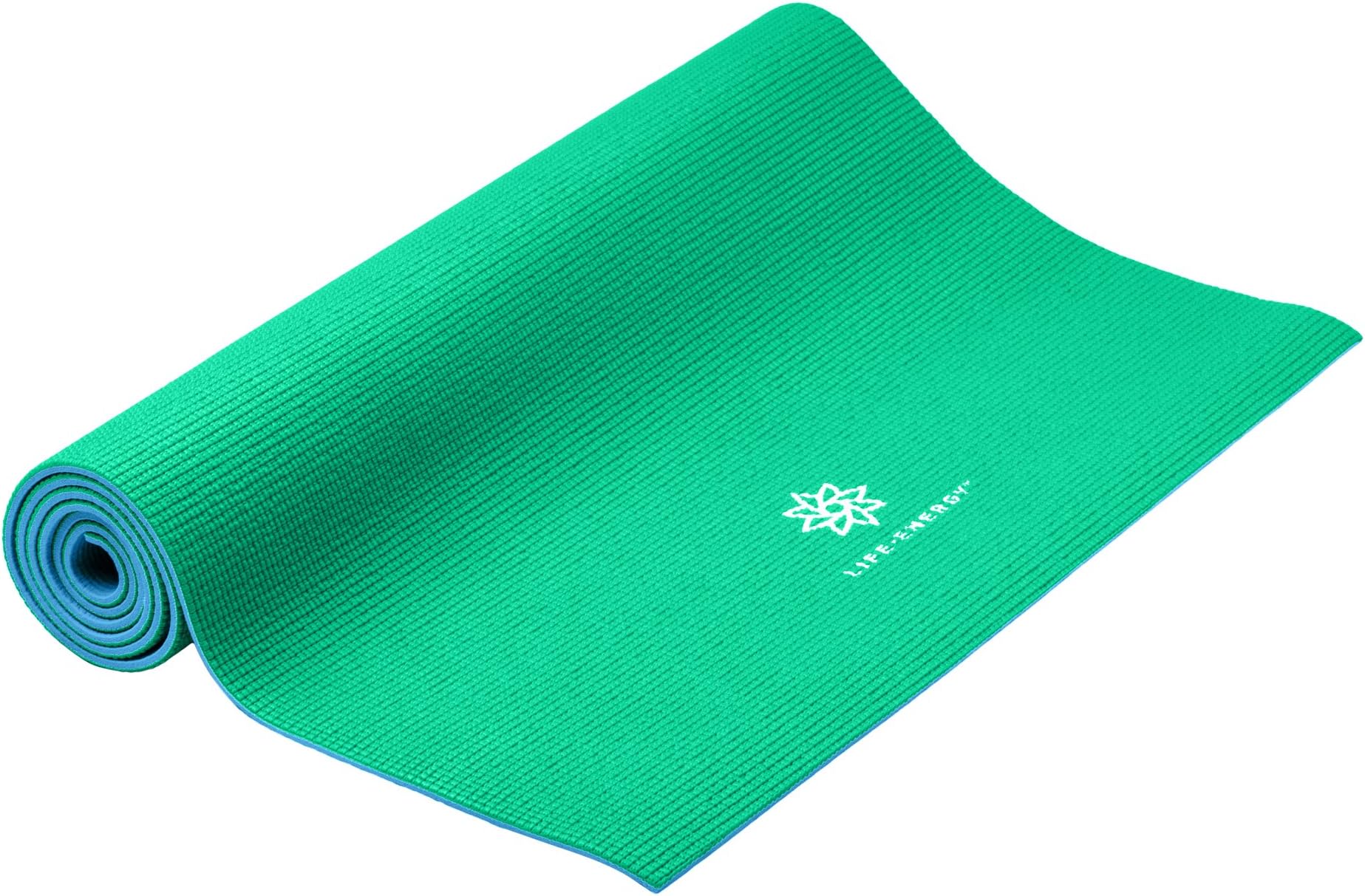 Life Energy Reversible Non-Slip Exercise Yoga Mat, 6 mm Thick