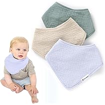 Wrapables® Baby Bandana Drool Bibs, Super Soft And Absorbent Bibs For Drooling And Teething Set 8 Yellow Gray