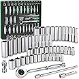 SK 1/4" Drive Socket Set with 160-P Ratchet, 52-Piece, SAE & Metric, SuperKrome Finish, Premium CR-V Construction, with EVA Foam Tool Organizer