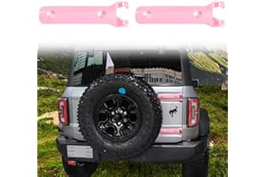 sukemichi Tailgate Hinge Cover Rear Door Hinge Liftgate Trim Exterior Accessories Decoration for 2021 2022 2023 2024 2025 Ford Bronco Accessories 2 Door 4 Door, 1 Pair (Pink)