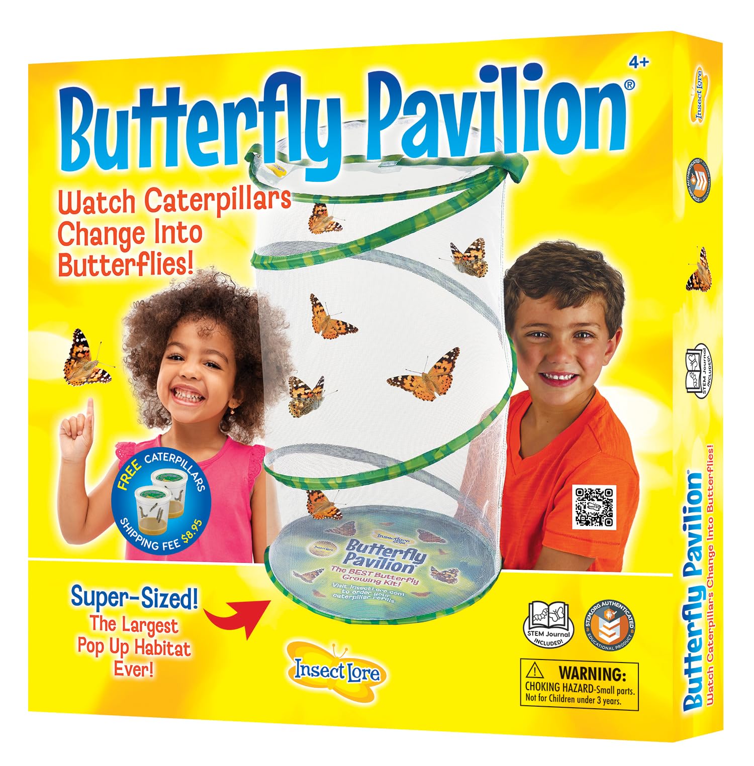 Insect Lore Butterfly Growing Kit with Clear Viewing Insect Lore Butterfly Growing Kit with Clear Viewing
