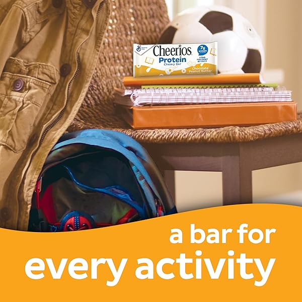 CHEERIOS PROTEIN CHEWY BARS, SNACK BARS, CHOCOLATE PEANUT BUTTER, 5 CT, 6.35 OZ