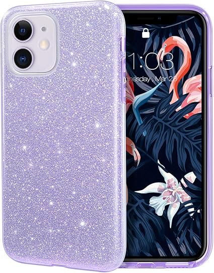 Amazon Co Jp Milprox Iphone 11 ケース キラキラ Tpu ソフトカバー 3パーツ式 耐衝撃 かわいい おしゃれ ケース 6 1インチ パープル 家電 カメラ