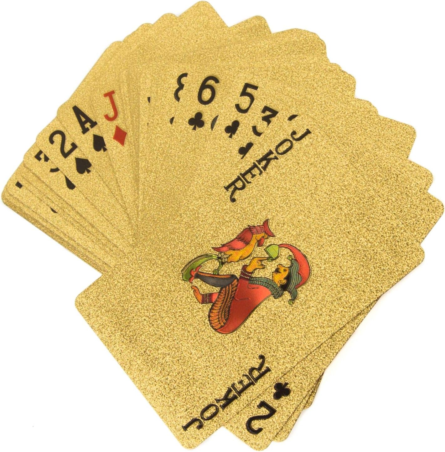 Toysery Waterproof Standard Index Playing Cards - Flexible PVC - Magic Tricks - Playset for Family Friends Party BBQ Beach Card Game