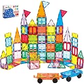 Anbalulu 134PCS Magnetic Building Tiles, Gift for Boys and Girls Ages 3+ | Durable STEM Toys with Strong Magnets for Kids, Educational Building Blocks for Group Play Activities