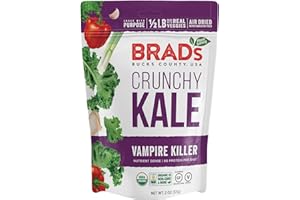 Brad's Plant Based Organic Crunchy Kale, Vampire Killer, 3 Bags, 6 Servings Total