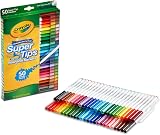 CRAYOLA SuperTips Washable Markers 50 Pack Assorted Colours Felt Tip Kids 3+ view 3