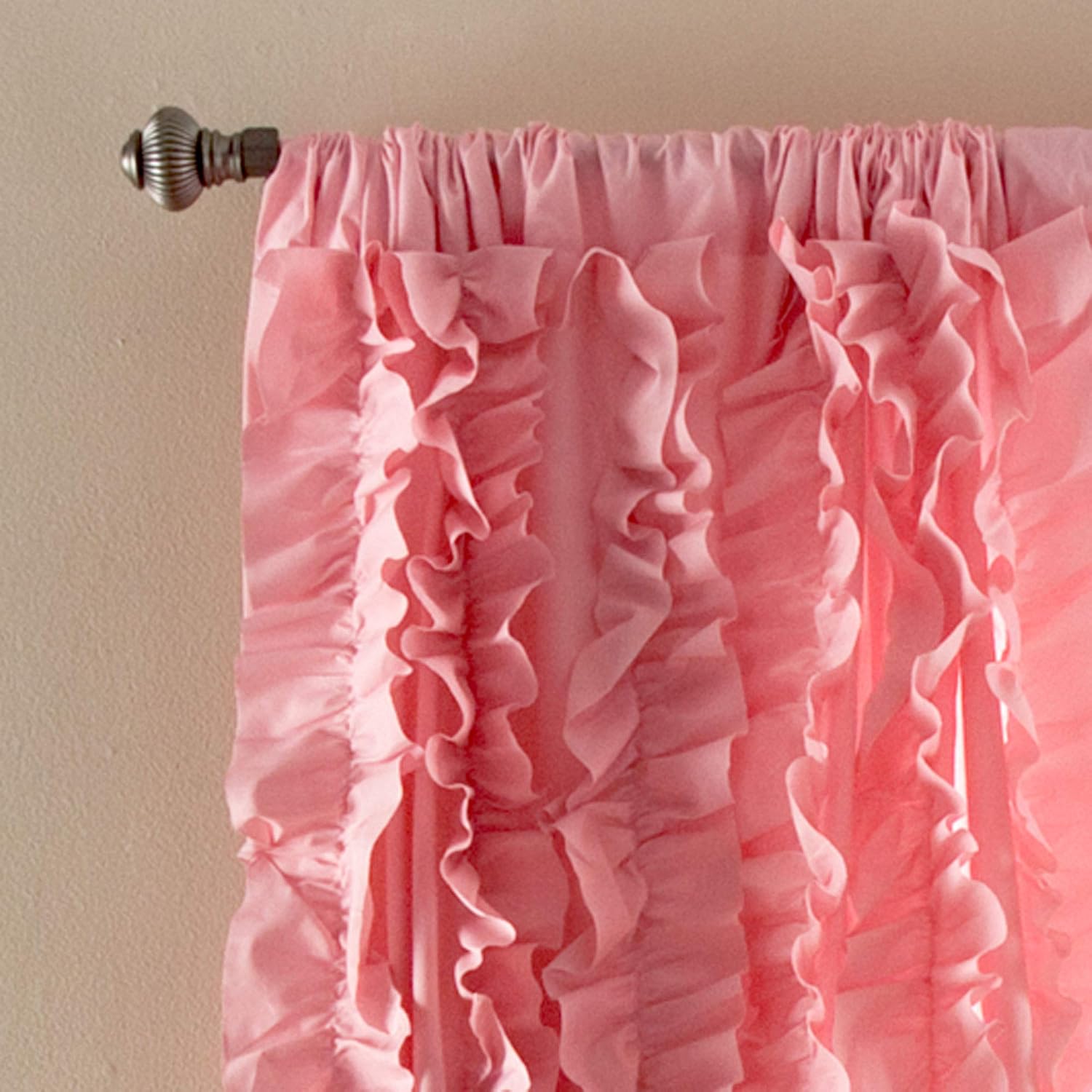 Amazon Com Lush Decor Belle Window Panel For Living Dining Room Bedroom Single Curtain 84 X 54 Pink C26144p14 000 Home Kitchen