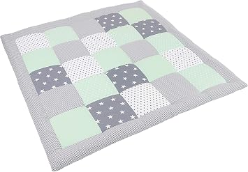 1x1 Cm Tapis Sol Bebe Patchwork Motifs Etoiles Pois Et Vichy Ullenboom Tapis D Eveil Et Matelas Pour Parc Bebe Gris Mint Bebe Puericulture Tapis De Jeux Et D Eveil Mosquitocontrolequipment Com