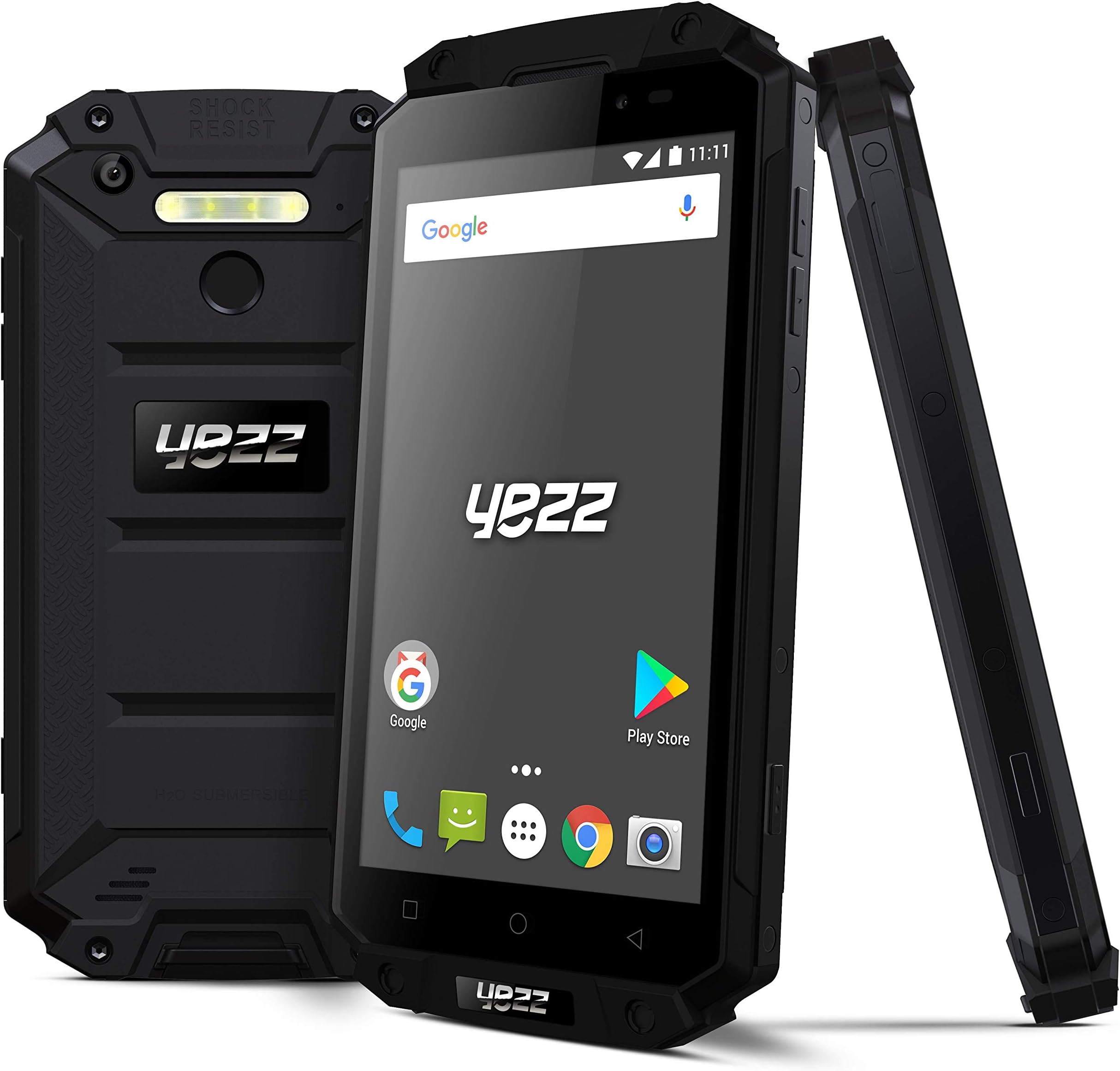 YEZZ Epic T New – Rugged Unlocked Smartphone – 9000 MAH Battery – IP68 Waterproof, Fingerprint & Military Standard – 4G LTE – 32GB + 3GB RAM