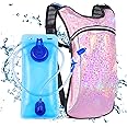 Hydration Pack, Hydration Backpack with 2L Hydration Bladder, Festival Essential Water Backpack for Raves, Biking, Running and Music Festival Gear