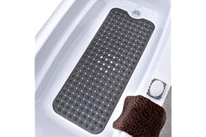 SlipX Solutions Extra Long Bath Tub & Shower Mat 99x40 cm, Wet Floor Non-Slip for Elderly & Kids Bathroom, Longer Than Standa