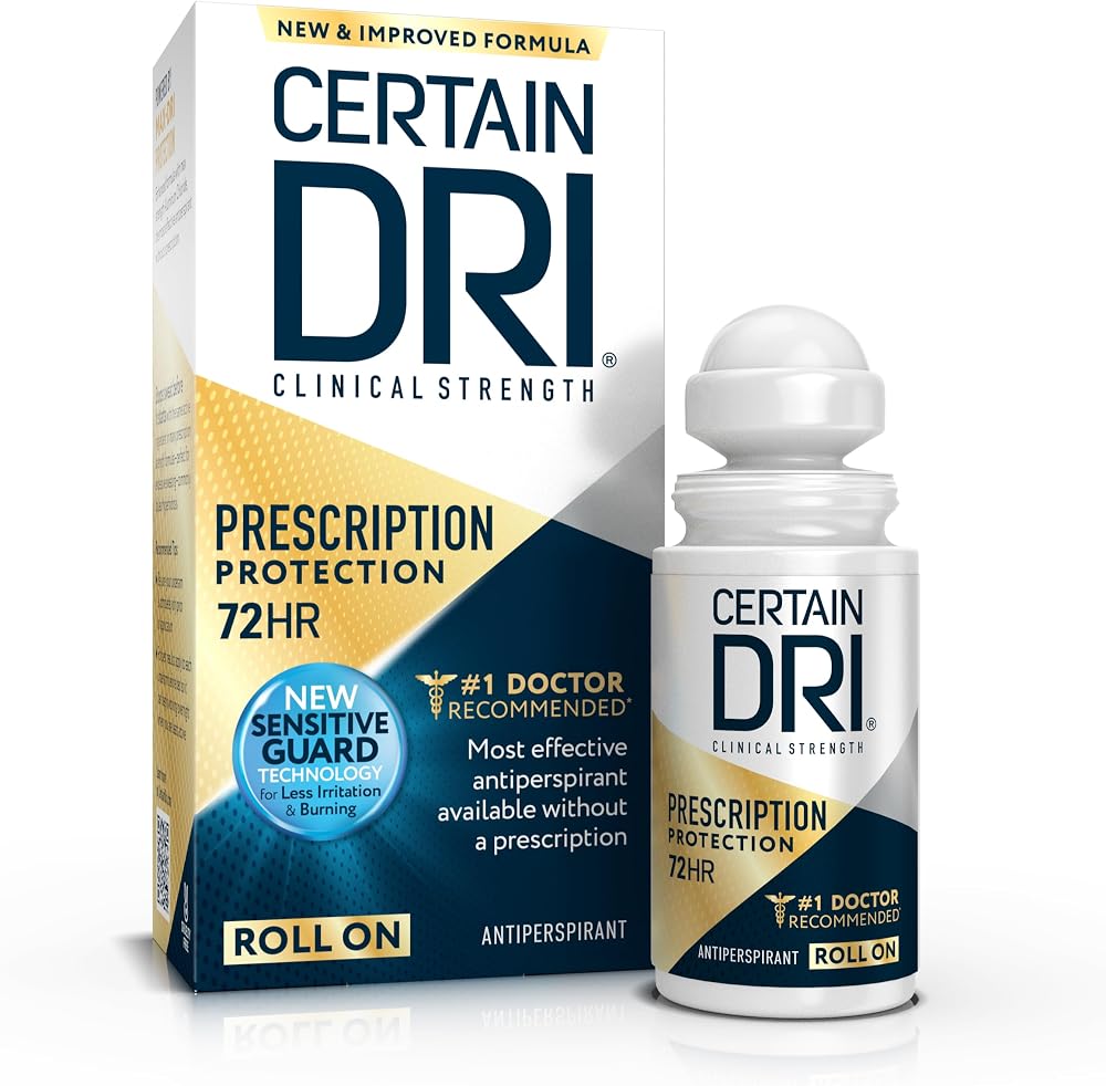 Certain Dri Anti-Perspirant Roll-On 1.2 oz for Hyperhidrosis