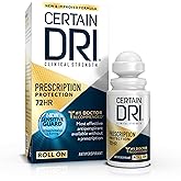Certain Dri Prescription Strength Clinical Antiperspirant Roll-On, 1.2 oz | 72-Hour Sweat &amp; Odor Protection for Excessive Sweating &amp; Hyperhidrosis, 15% Aluminum Chloride, Fragrance-Free