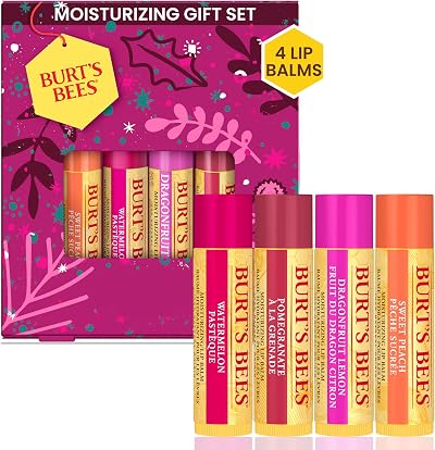 Burt's Bees Lip Balm Gift Set 4x4.25g Sweet Peach Watermelon Pomegranate