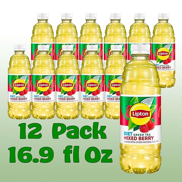 LIPTON DIET MIXED BERRY GREEN TEA 16.9 FL OZ