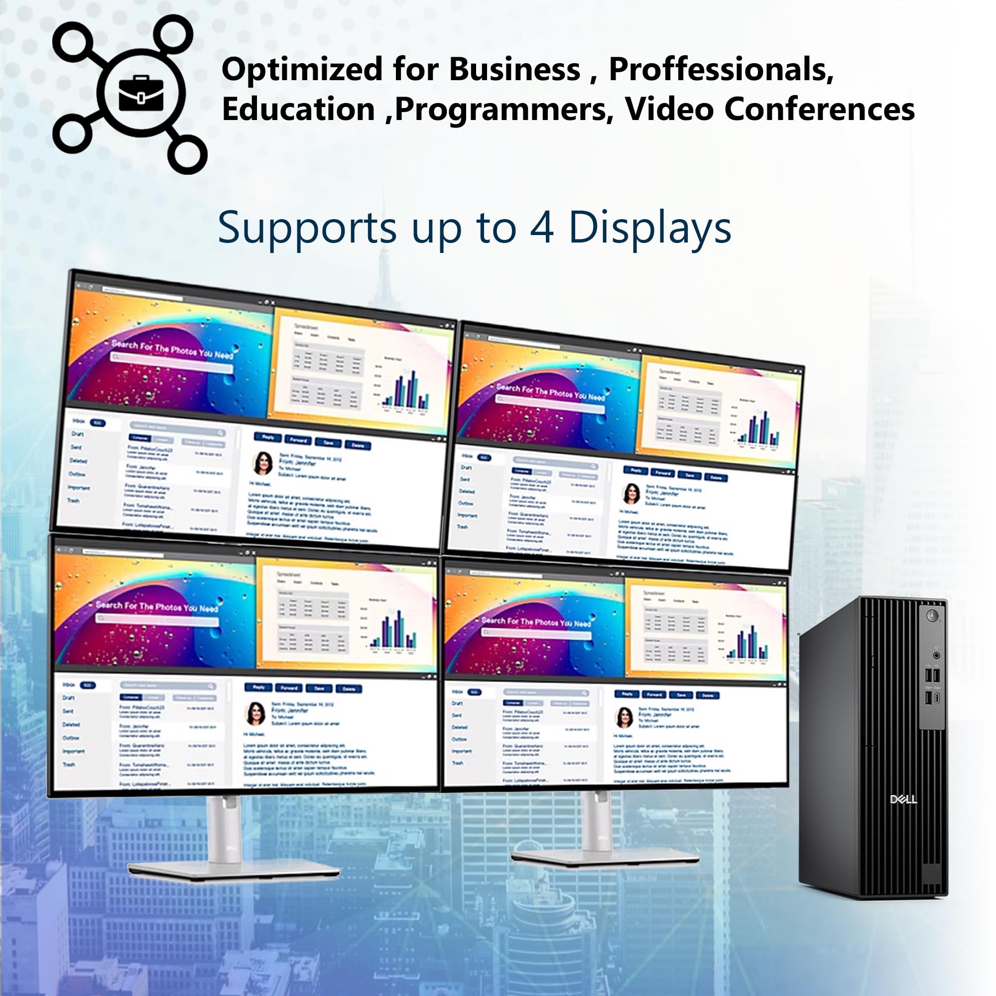 Dell Pro Slim QCS1250 (Replaces Optiplex 7020 SFF) Intel 14-Core i5-14500, 16GB DDR5 RAM, 512GB SSD, RJ-45, DP Port, HDMI, Wired KB & Mouse, W11P, 3YR WTY, Business Desktop
