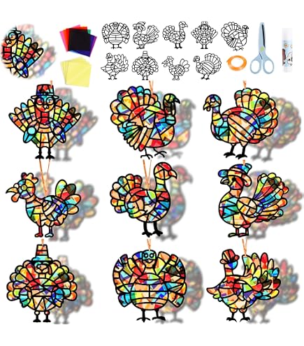Ayhuhra 30er-Set Heißluftballon Sonnenfänger Zum Basteln – DIY Fensterfarben-Kreativset Für Zuhause & Schule