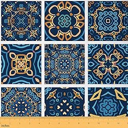 Boho Fabric by The Yard, Mandala Flower