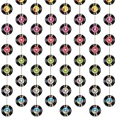 Cindeer 8 Pcs Rock and Roll Party Decorations Retro Record Garlands | Vintage 50s 60s 70s Themed Streamers Ceiling Decor, Hanging Paper Records, Music Birthday Party Supplies