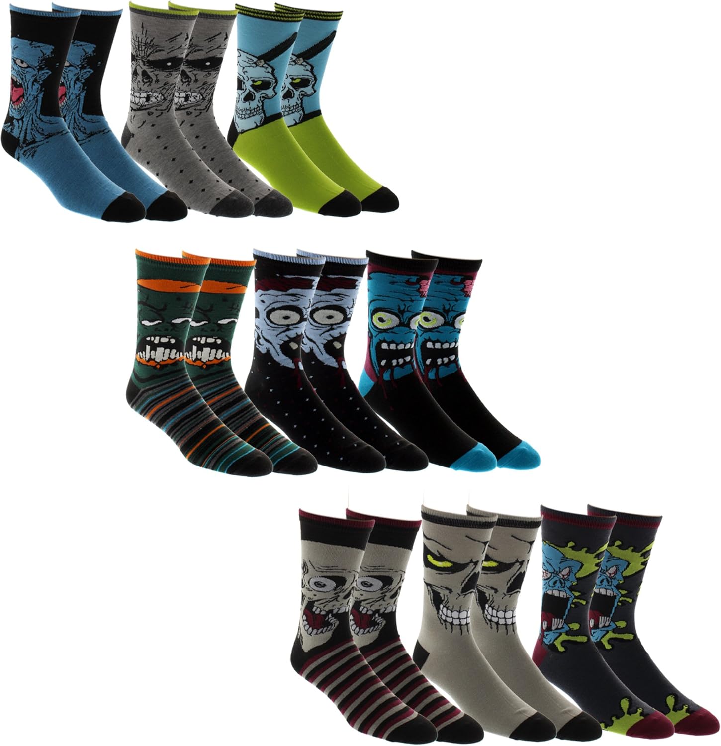 Zombie Socks 9 Pack Clothing