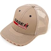 Case IH Agriculture Men's American Flag Adjustable Mesh Back Sandwich Hat Khaki