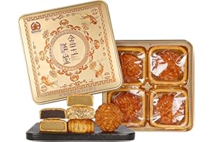 ONETANG Classics Cantonese Mooncakes, 4 Pcs, Chestnut, White Lotus Paste, Mix Nut, Red Bean Paste, 2025 Mid-Autumn Festival G