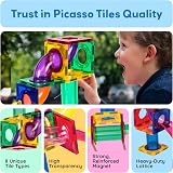 PicassoTiles Magnetic Marble Run STEM Race Track Set 50 Pieces Ages 3+ view 6