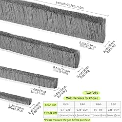 ZOMPAGO Strong Adhesive Brush Weather Stripping for